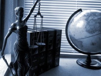 A picture of Lady Justice, law books, and a globe. The Nemeroff Law Firm is a nationwide practice that can provide a compassionate, experienced asbestos exposure lawyer who will help you get the compensation you deserve.